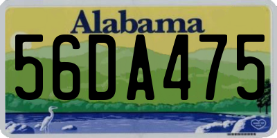 AL license plate 56DA475