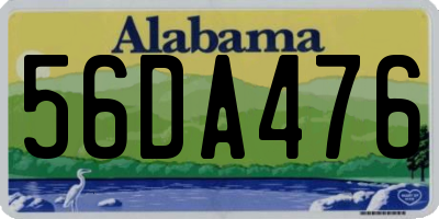 AL license plate 56DA476