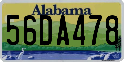 AL license plate 56DA478
