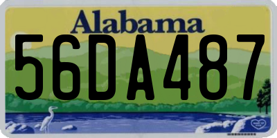 AL license plate 56DA487