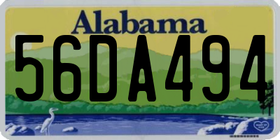 AL license plate 56DA494