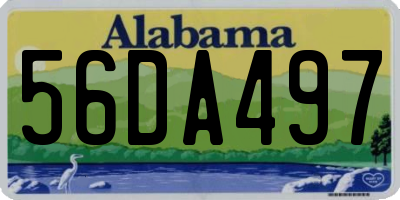 AL license plate 56DA497
