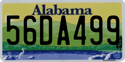 AL license plate 56DA499