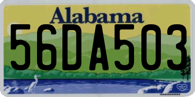 AL license plate 56DA503