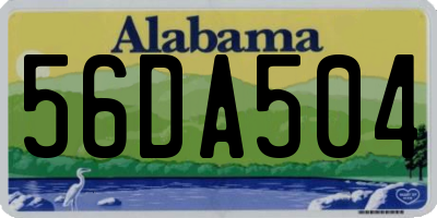 AL license plate 56DA504