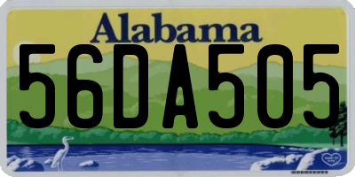 AL license plate 56DA505