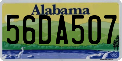 AL license plate 56DA507