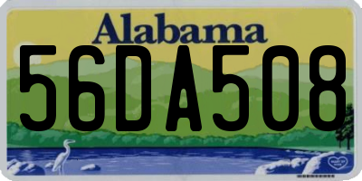 AL license plate 56DA508
