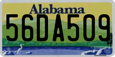 AL license plate 56DA509