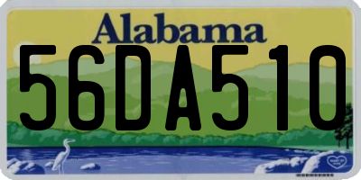 AL license plate 56DA510