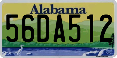 AL license plate 56DA512