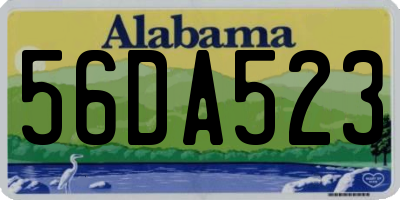 AL license plate 56DA523