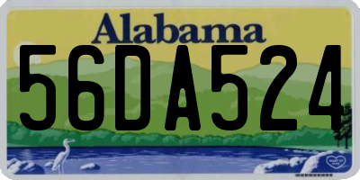 AL license plate 56DA524