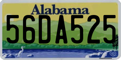 AL license plate 56DA525