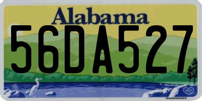 AL license plate 56DA527