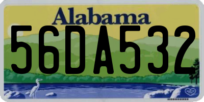 AL license plate 56DA532