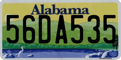 AL license plate 56DA535
