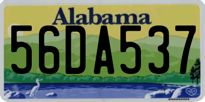 AL license plate 56DA537