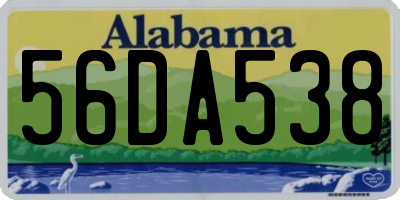 AL license plate 56DA538