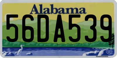 AL license plate 56DA539