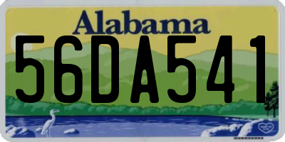 AL license plate 56DA541