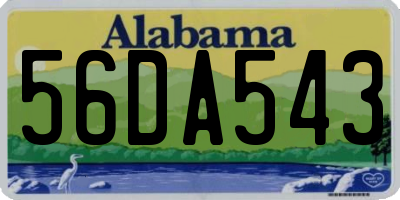 AL license plate 56DA543