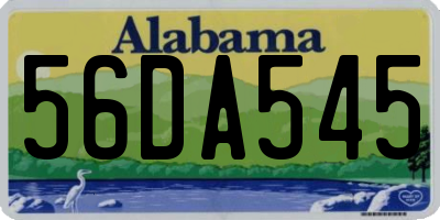 AL license plate 56DA545