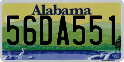 AL license plate 56DA551