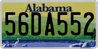 AL license plate 56DA552