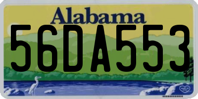 AL license plate 56DA553