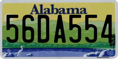 AL license plate 56DA554