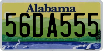AL license plate 56DA555