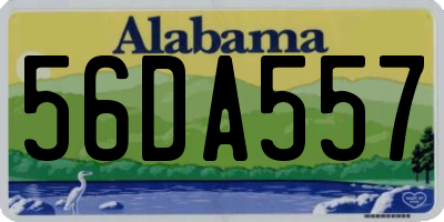 AL license plate 56DA557