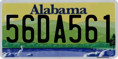 AL license plate 56DA561