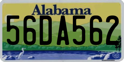 AL license plate 56DA562