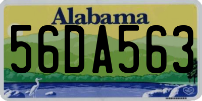AL license plate 56DA563