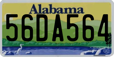 AL license plate 56DA564