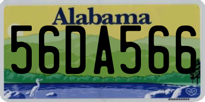 AL license plate 56DA566