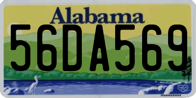 AL license plate 56DA569