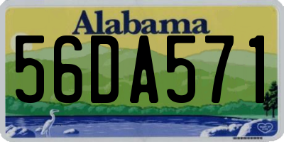 AL license plate 56DA571