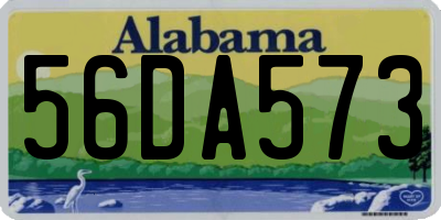 AL license plate 56DA573