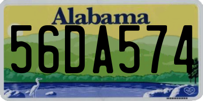 AL license plate 56DA574