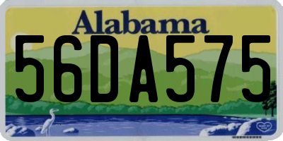 AL license plate 56DA575