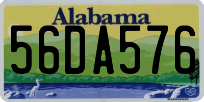 AL license plate 56DA576