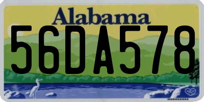 AL license plate 56DA578
