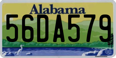 AL license plate 56DA579