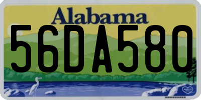 AL license plate 56DA580