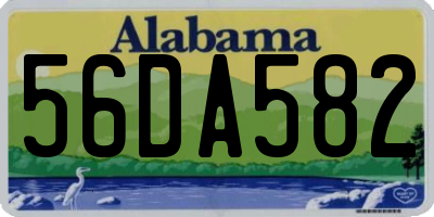 AL license plate 56DA582