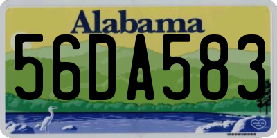 AL license plate 56DA583