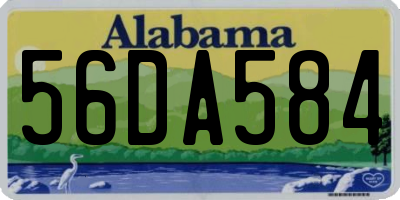 AL license plate 56DA584